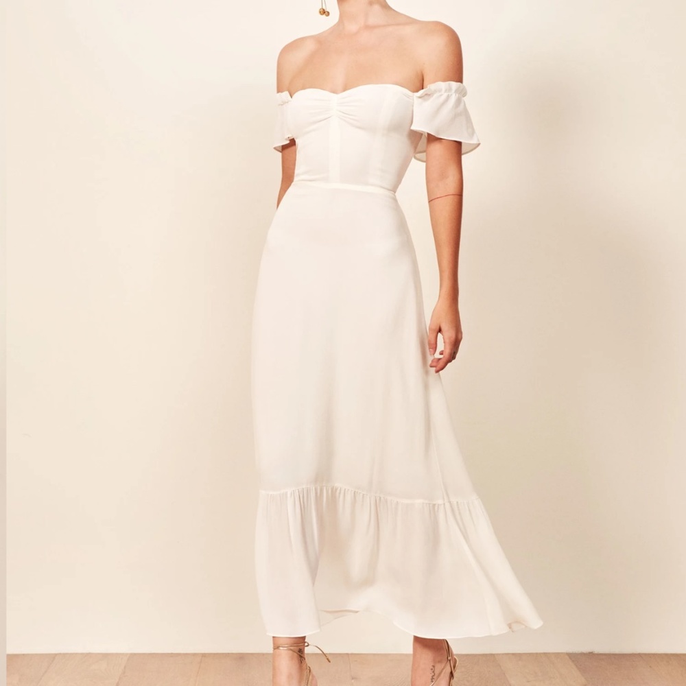 Reformation Butterfly Dress in Ivory